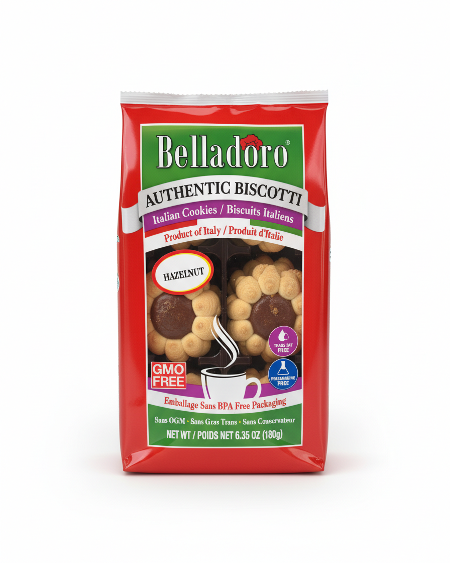 Belladoro Biscotti - Hazelnut, 6.35oz (180g) – Borrelli Gourmet Foods