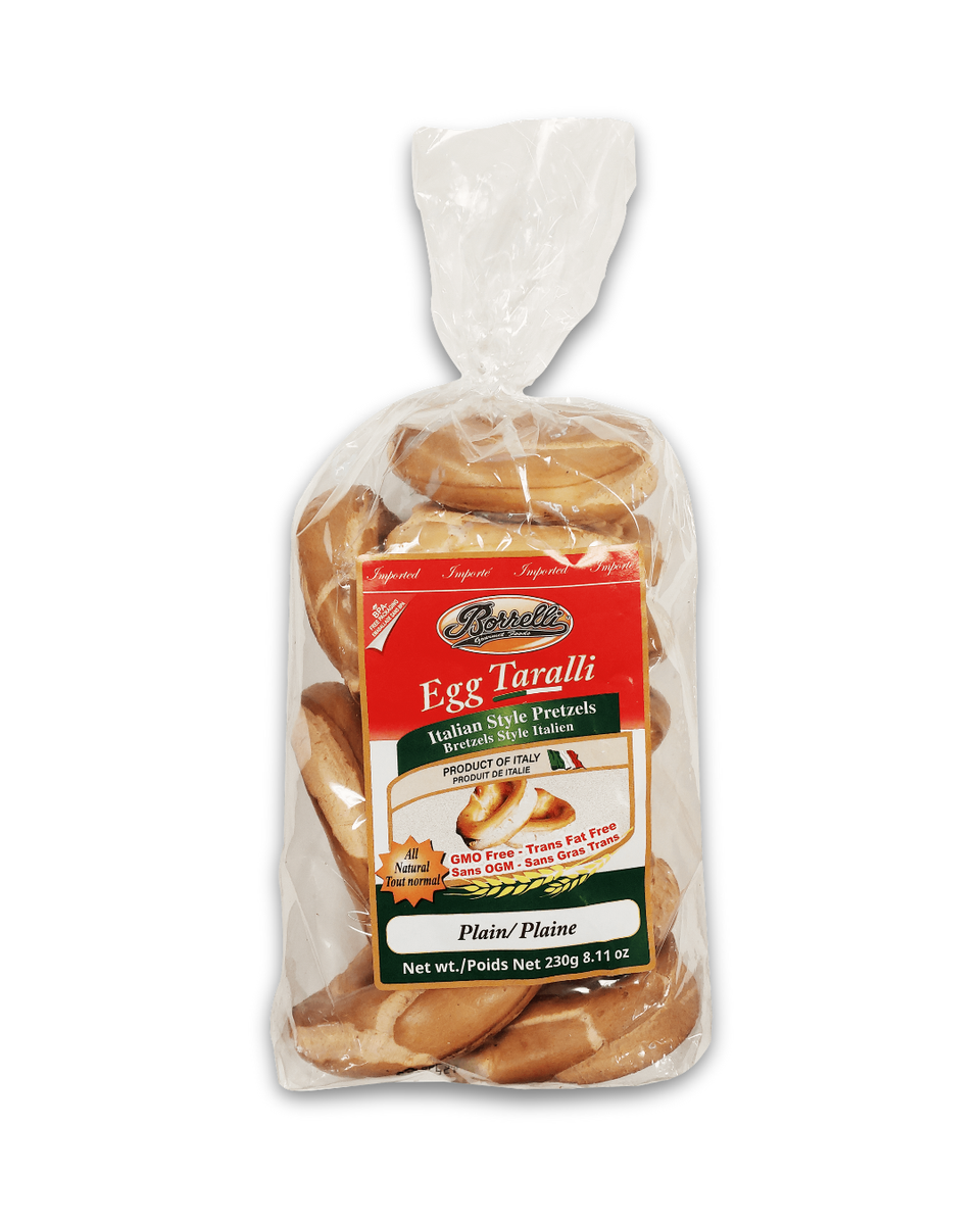 Italian Style Pretzels (Egg Taralli) - Plain 230g – Borrelli