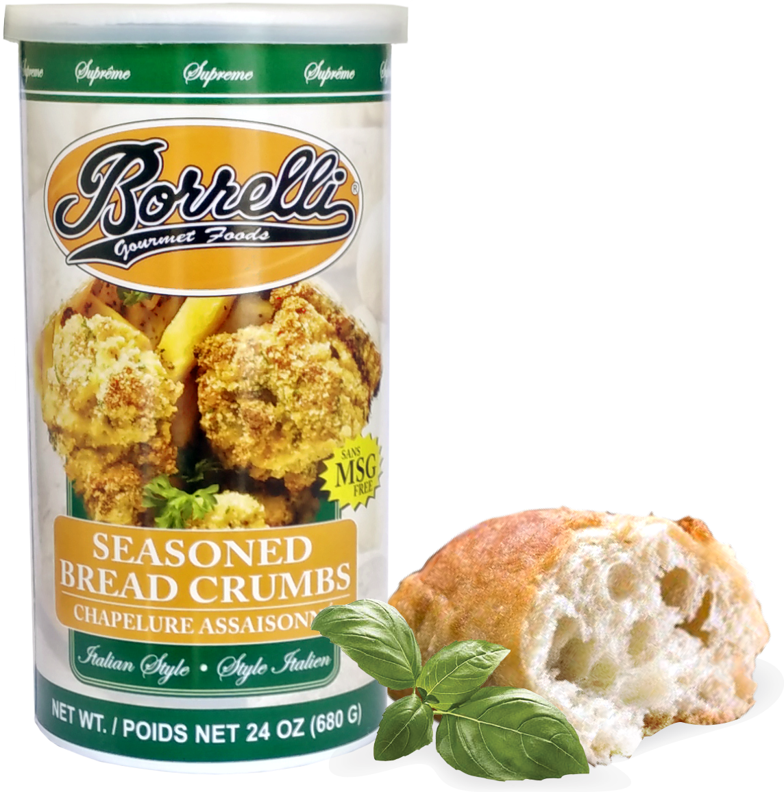 Seasoned Bread Crumbs, 24oz (680g) Borrelli Gourmet Foods