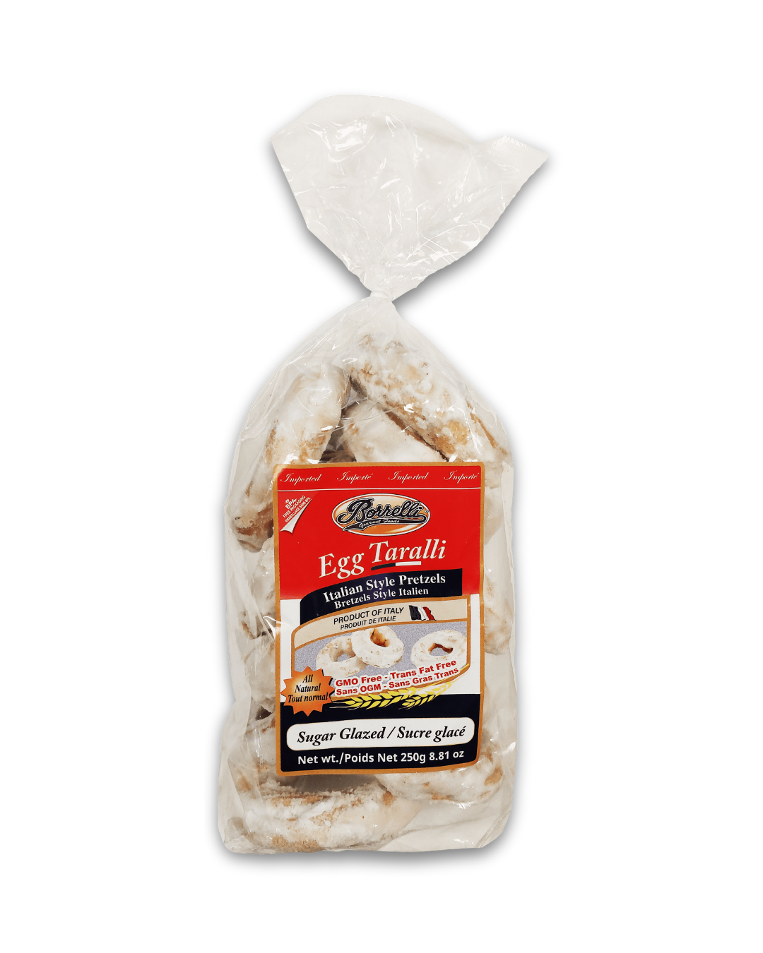 Italian Style Pretzels (Egg Taralli) - Sugar Glazed 250g