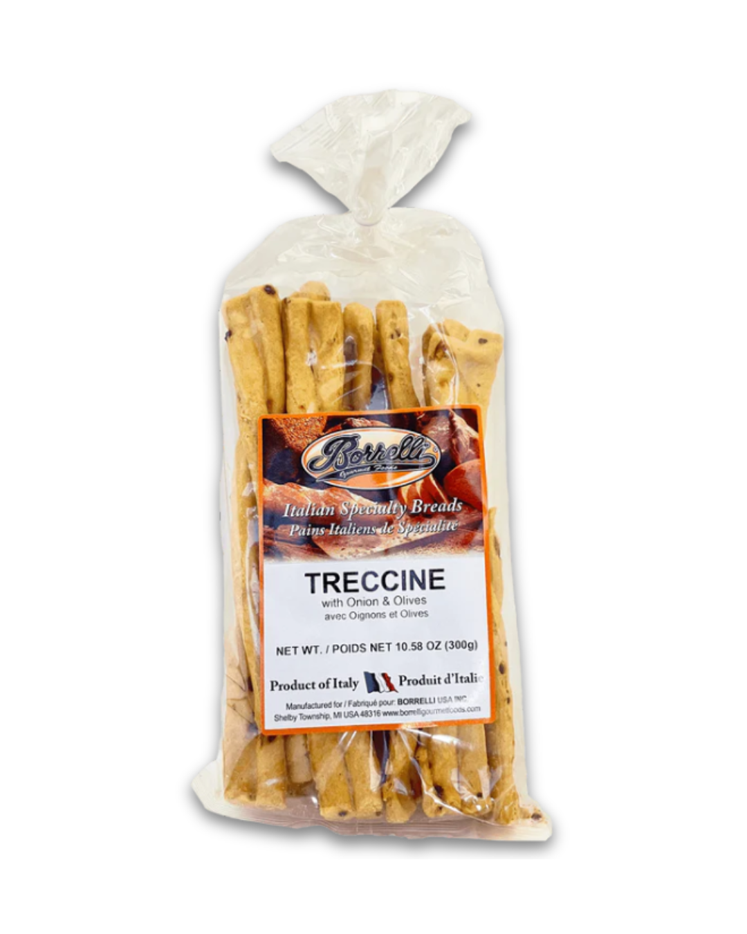 Italian Bread Sticks (Treccine) - Onions & Olives, 300g