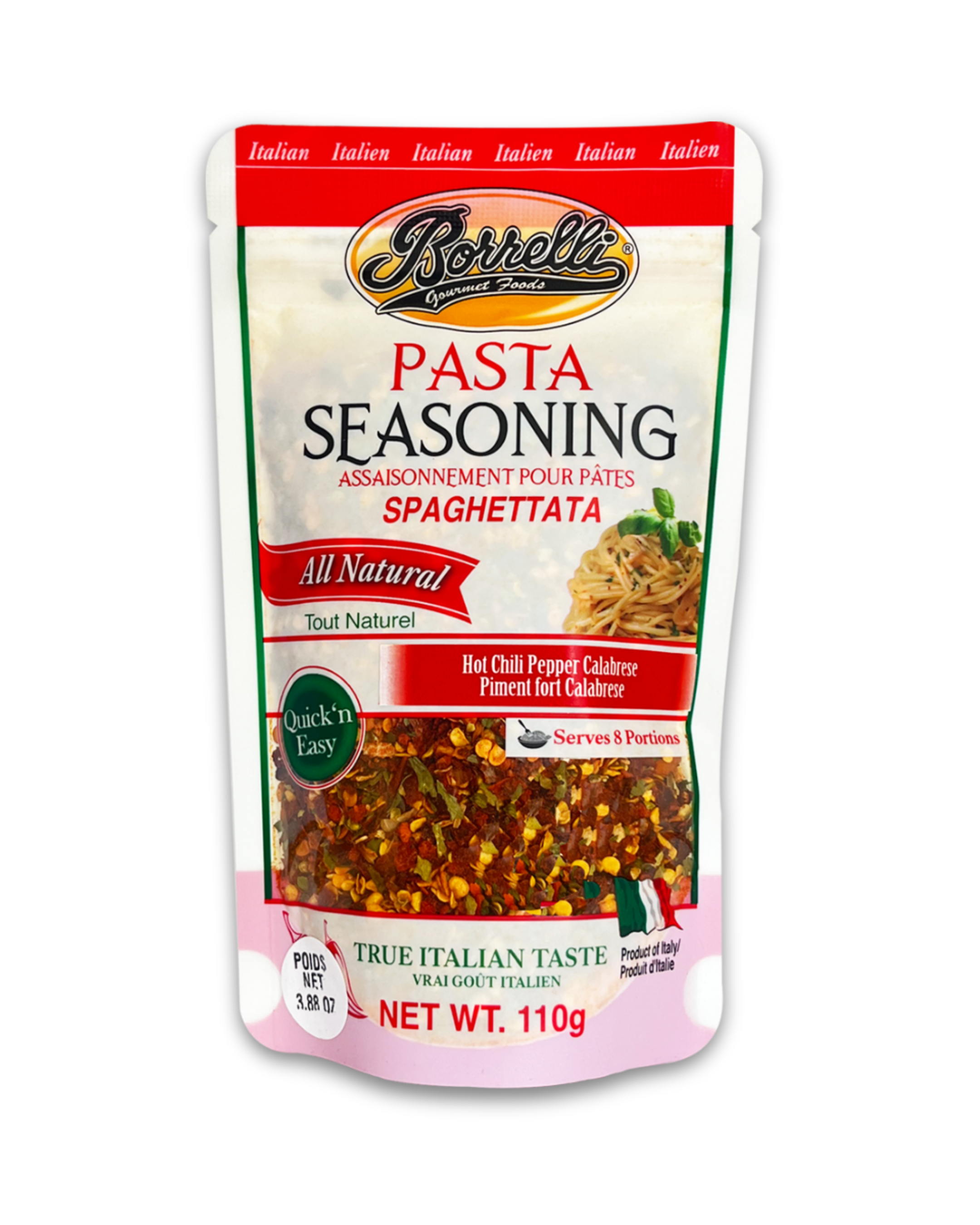 Pasta Seasoning (Spaghettata) - Hot Chili Pepper & Calabrese ,110g