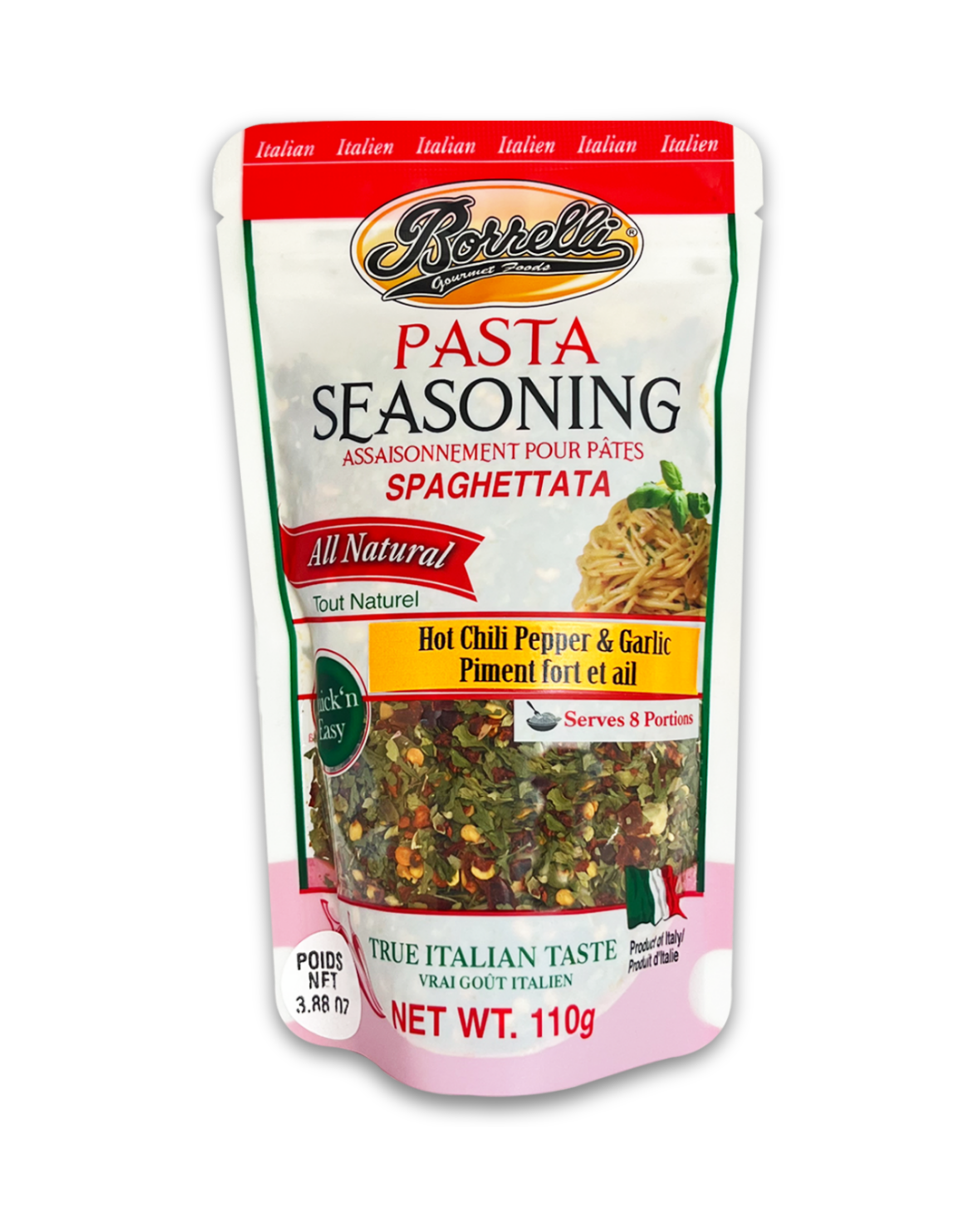 Pasta Seasoning (Spaghettata) - Hot Chili Pepper & Garlic ,110g