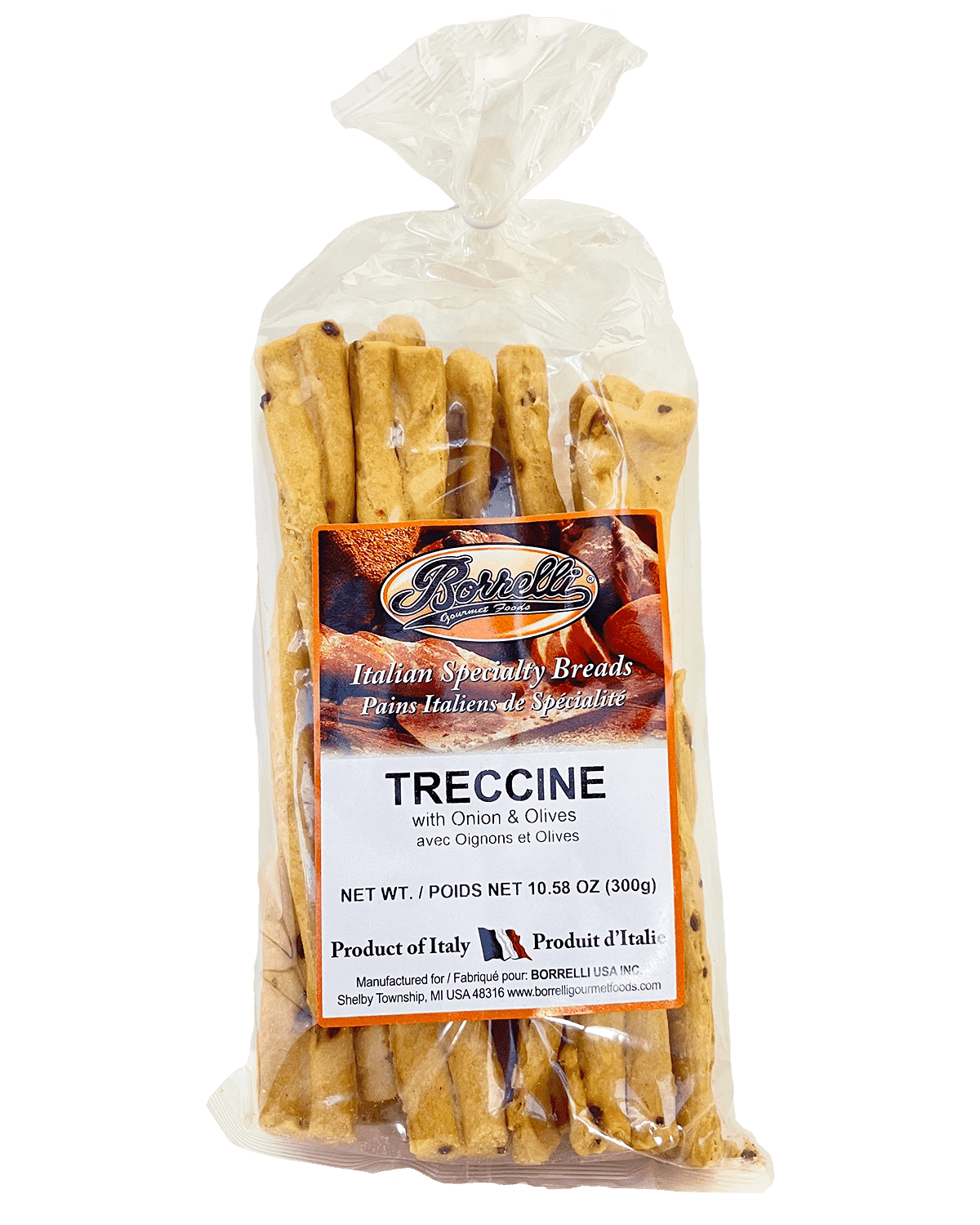 Italian Bread Sticks (Treccine) - Onions & Olives, 300g