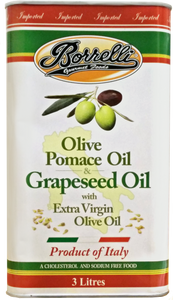 Olive Pomace Oil & Grapeseed Oil with Extra Virgin Olive Oil, 3L