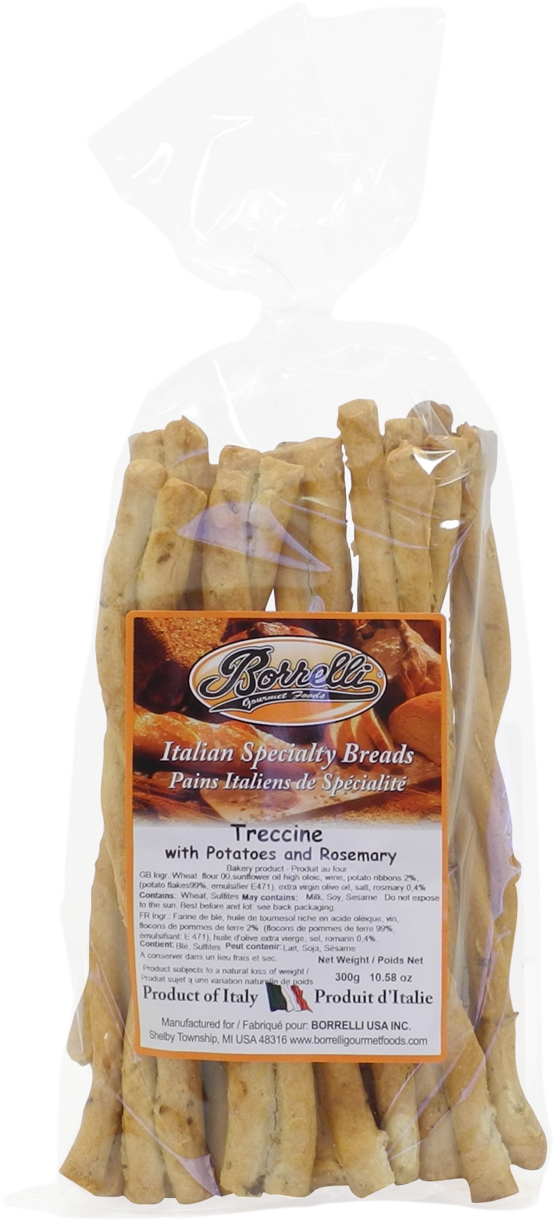 Italian Bread Sticks (Treccine) - Potatoes & Rosemary, 300g