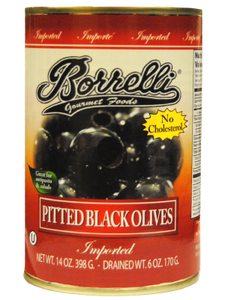 Pitted Black Olives (Medium), 14oz (398g)