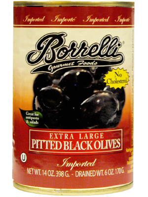 Pitted Black Olives (Extra Large), 14oz (398g)